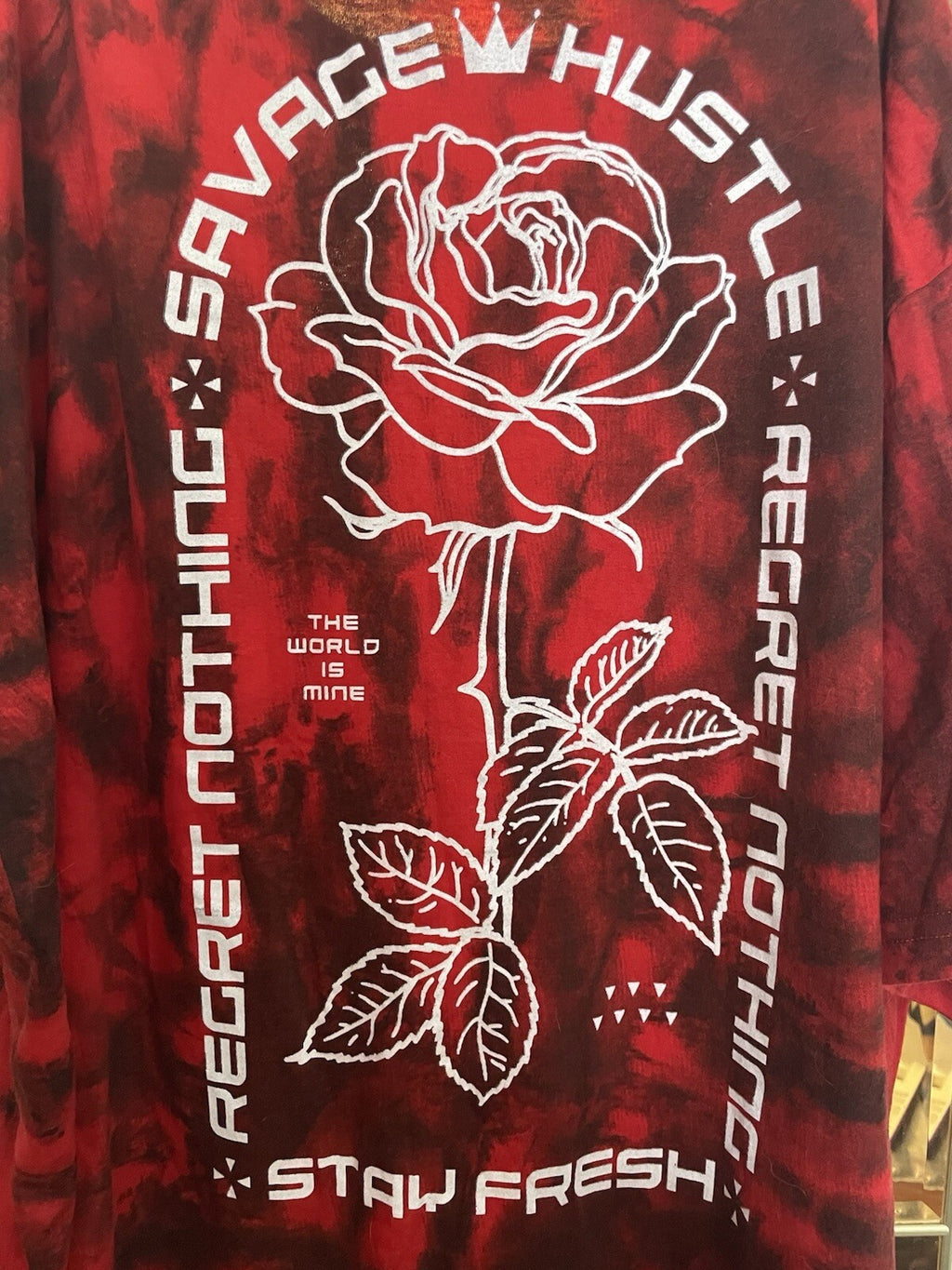 Fresh Laundry Rose Tie Dye Tee Graphic Shirt Women’s M Boho Y2K Style