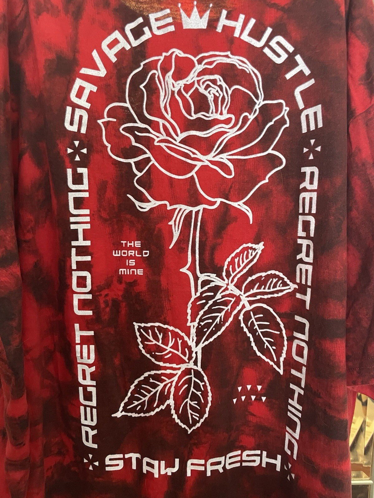 Fresh Laundry Rose Tie Dye Tee Graphic Shirt Women’s M Boho Y2K Style