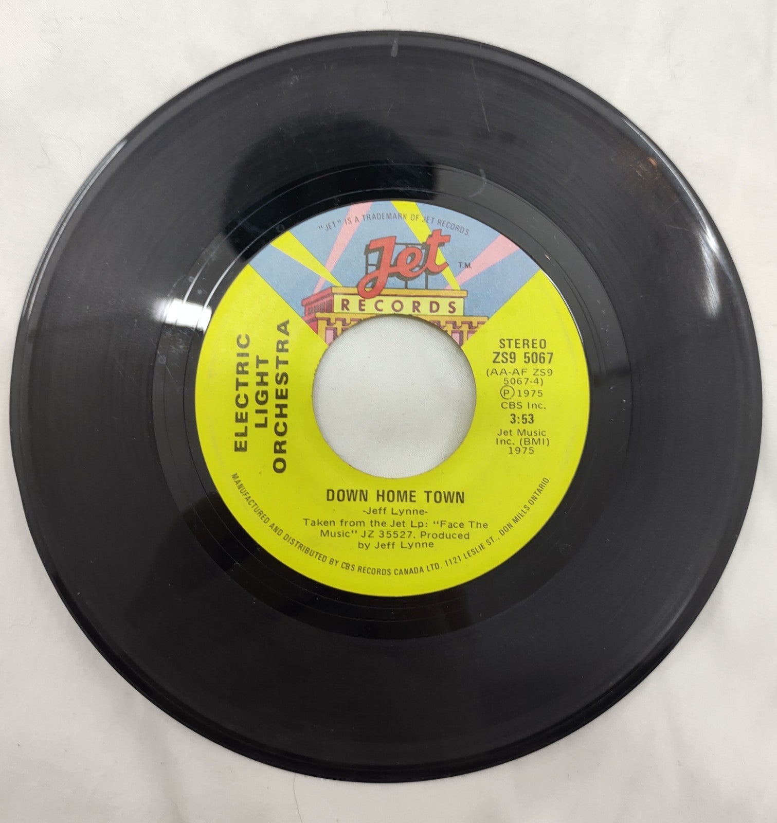 ELO – Down Home Town 7" Vinyl Single United Artists ZS9 5067 1975