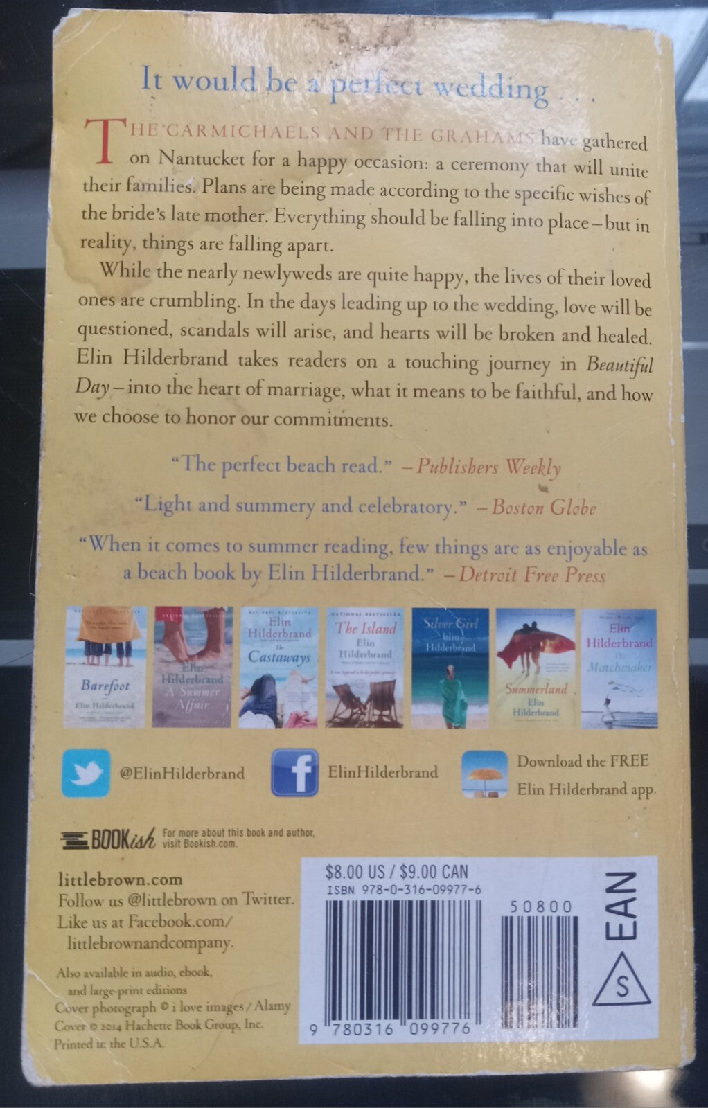 Beautiful Day by Elin Hilderbrand PB Nantucket Romance Novel