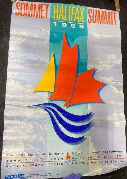 1995 Halifax Summit Posters – Printed by Moore Corp 23.5"x15" Collectible