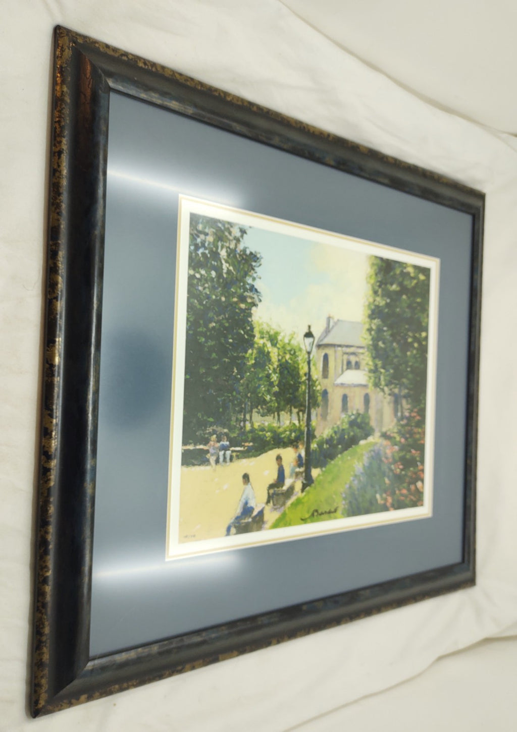 André Bardet Paris Square St Germain Hand Signed Seriolithograph Framed