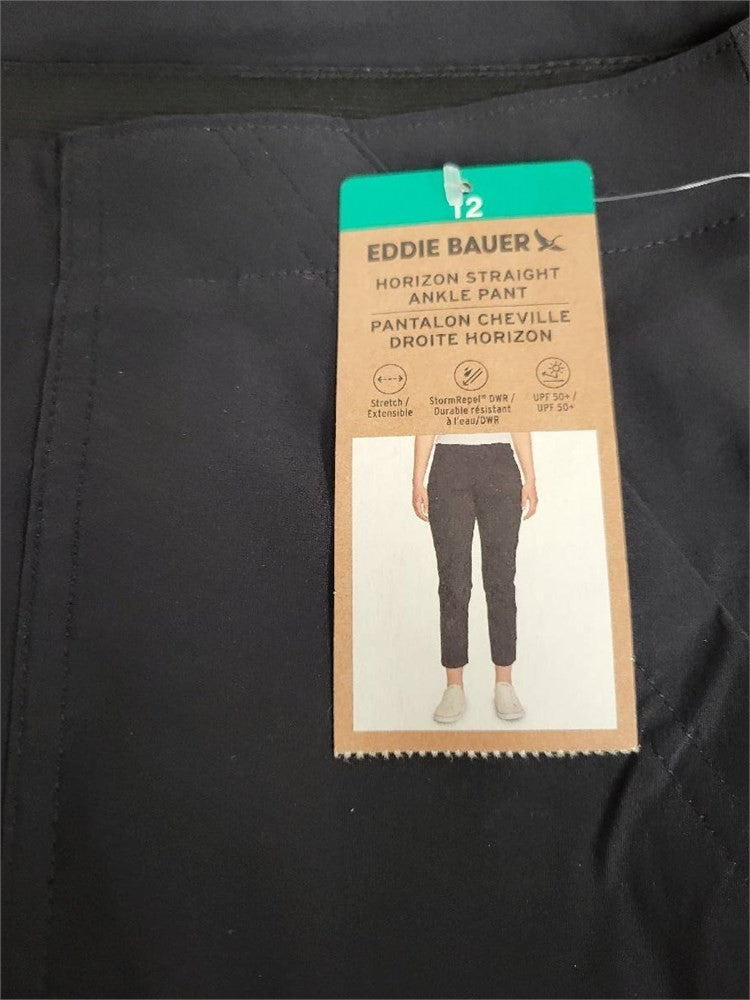 Eddie Bauer Black Tech Pants NWT Women’s Outdoor Hiking Travel Trousers