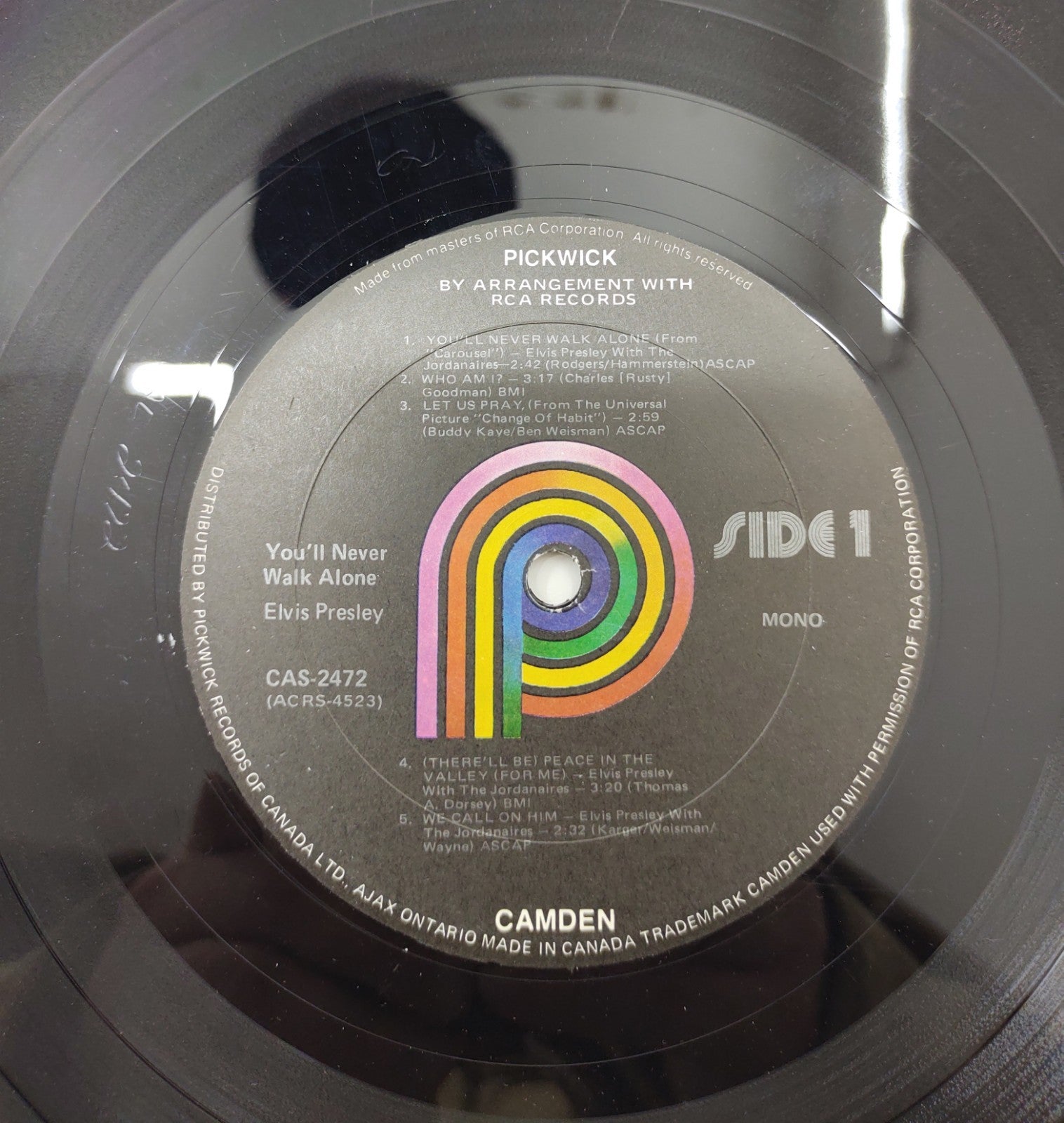 Elvis Presley – You'll Never Walk Alone Vinyl LP RCA Camden CAS-2472