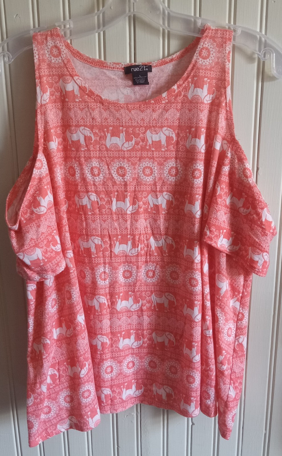 Rue21 Elephant Graphic Tank Top Sleeveless Boho Festival Casual Women’s Size L