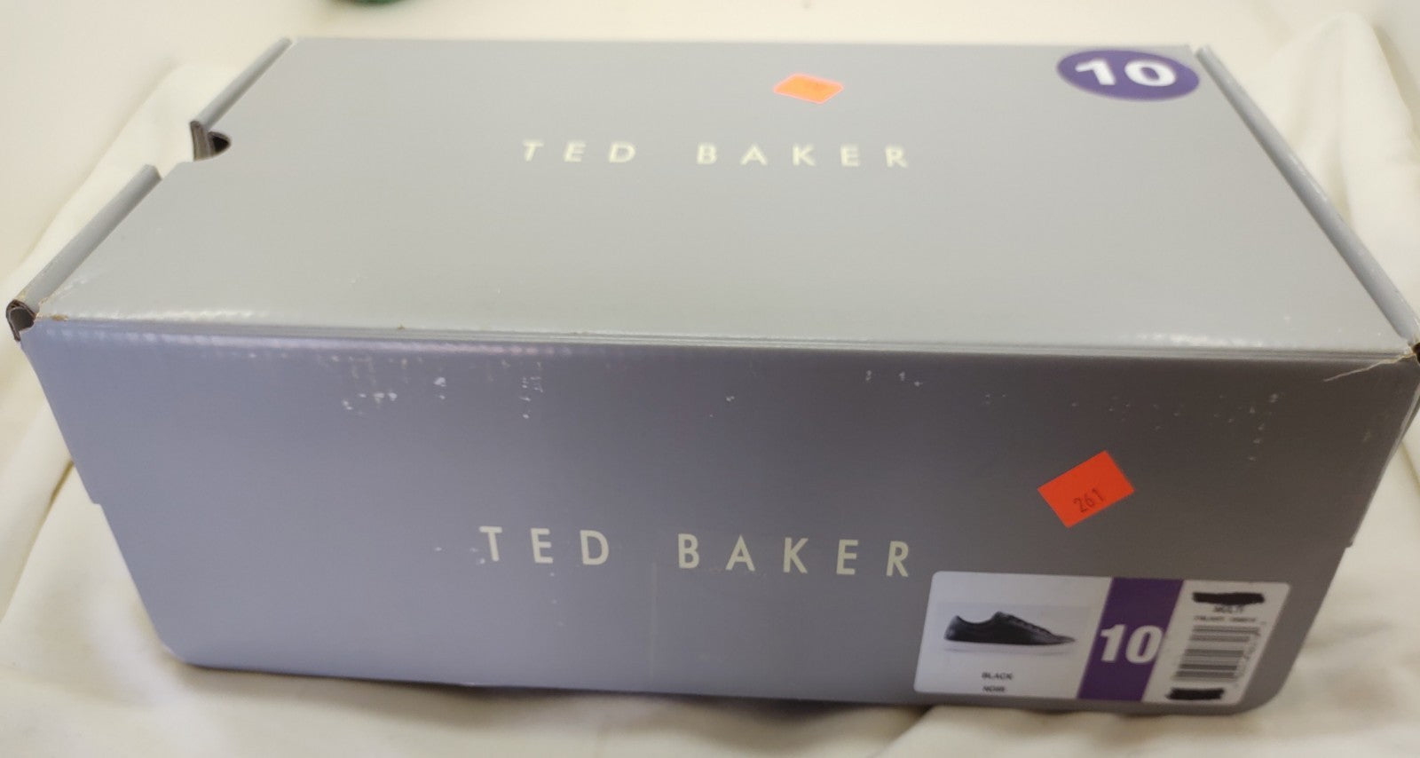 Ted Baker Men’s Black Leather Sneakers Size 10 Designer Low Top NIB