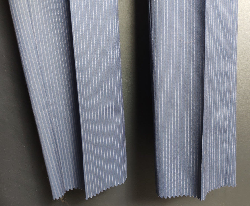 Snover Blue Pinstripe Suit Men's 38 Jacket/34W Pants 2-Pc Sharp Fit