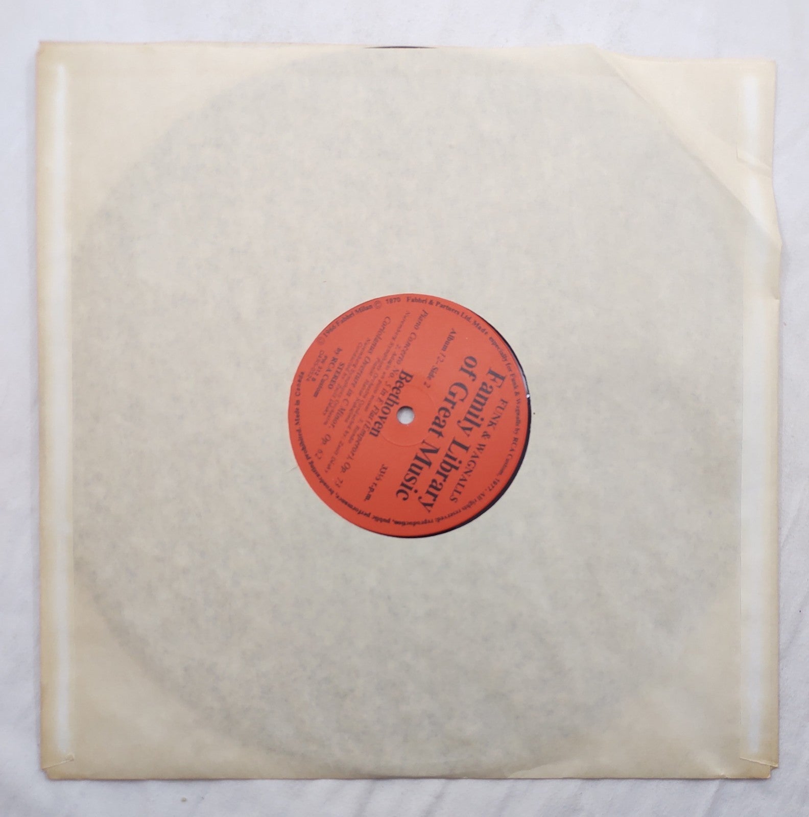 Beethoven Piano Concerto No.5 Emperor LP Funk & Wagnalls RCA Classical Vinyl LP