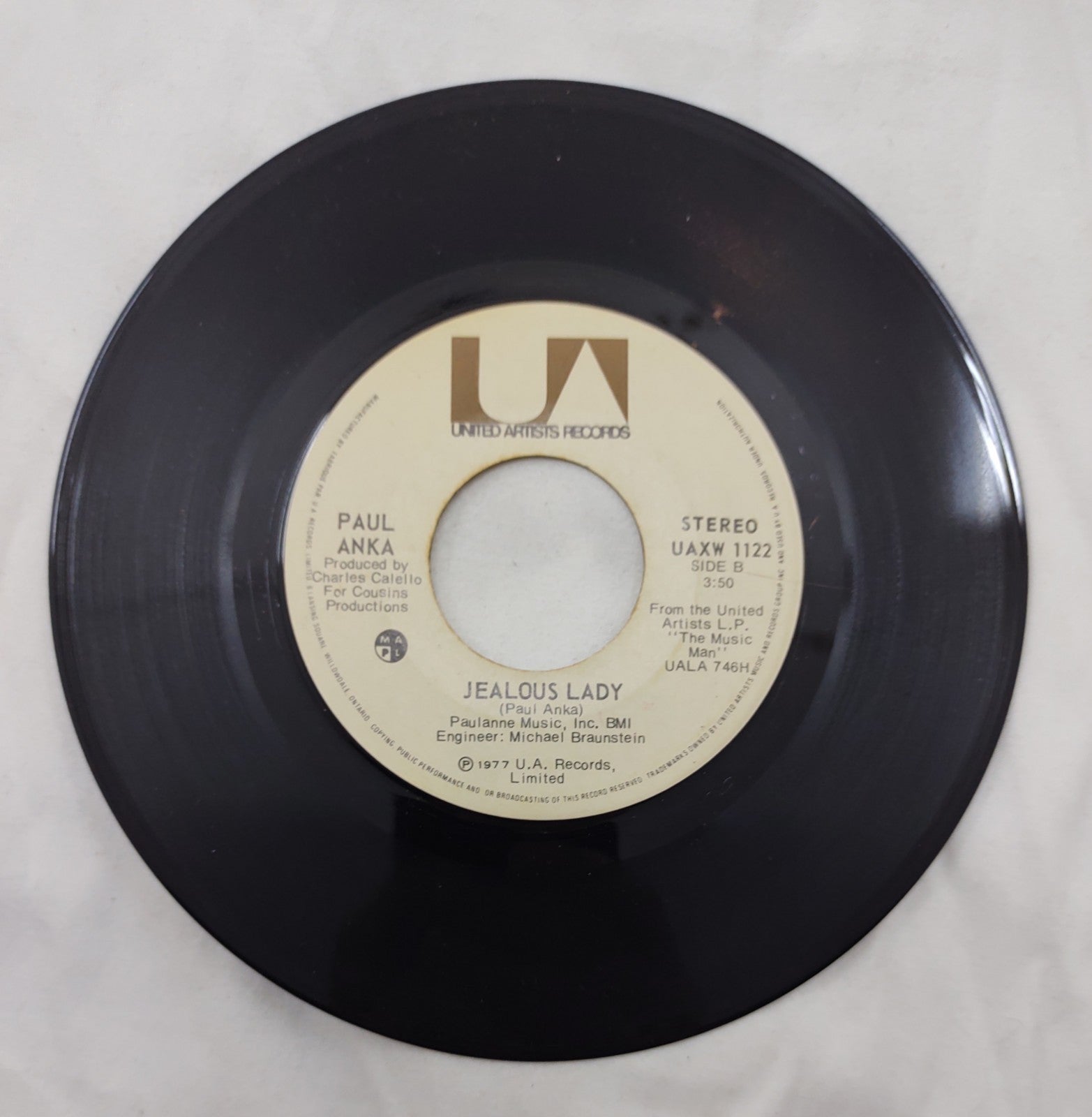Paul Anka – If I Had My Life To Live Over 7” UA UAXW 1122 Canada 1977