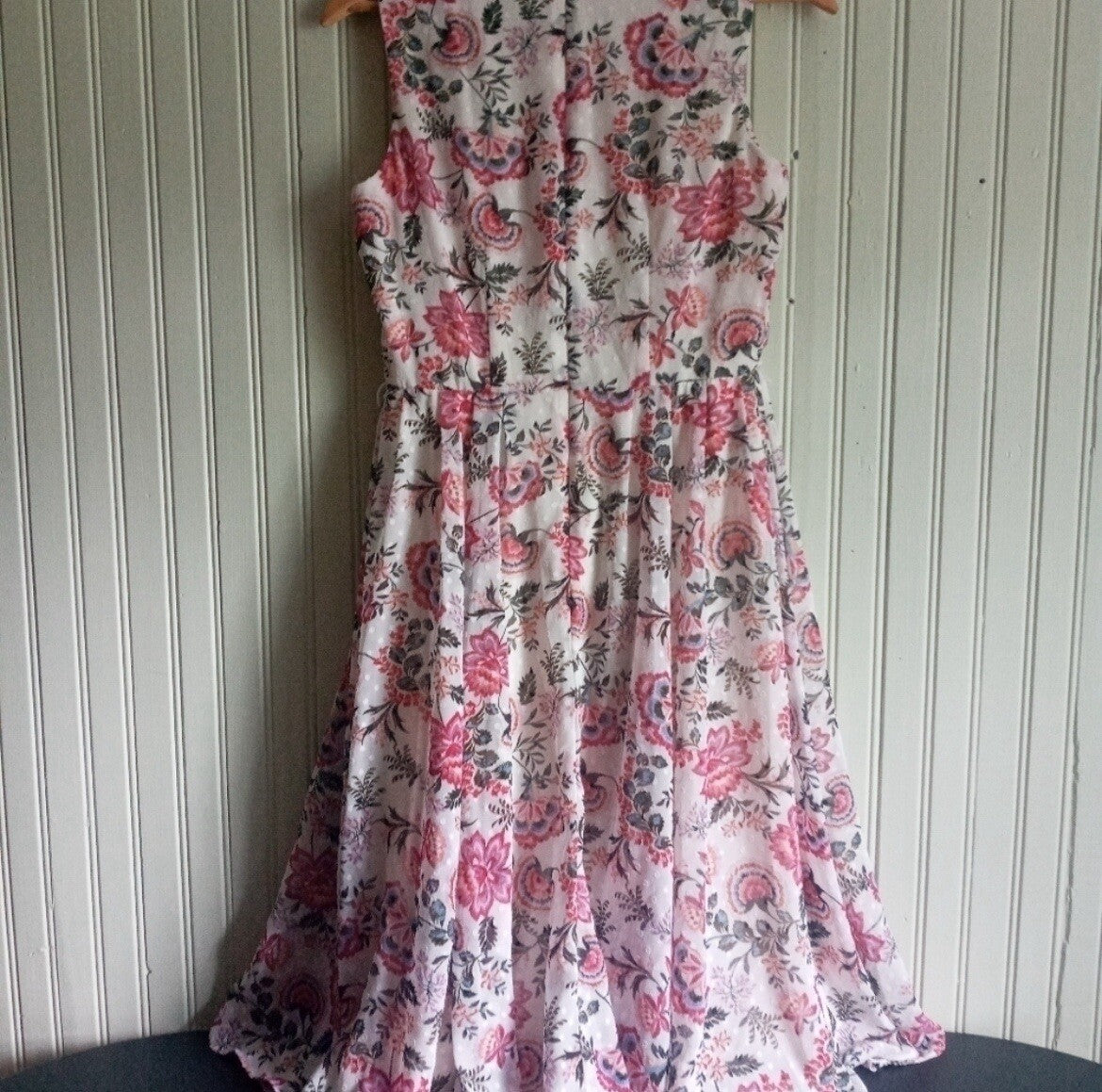 Danny & Nicole Floral Embroidered Midi Dress Size 8 – Sleeveless Summer Party