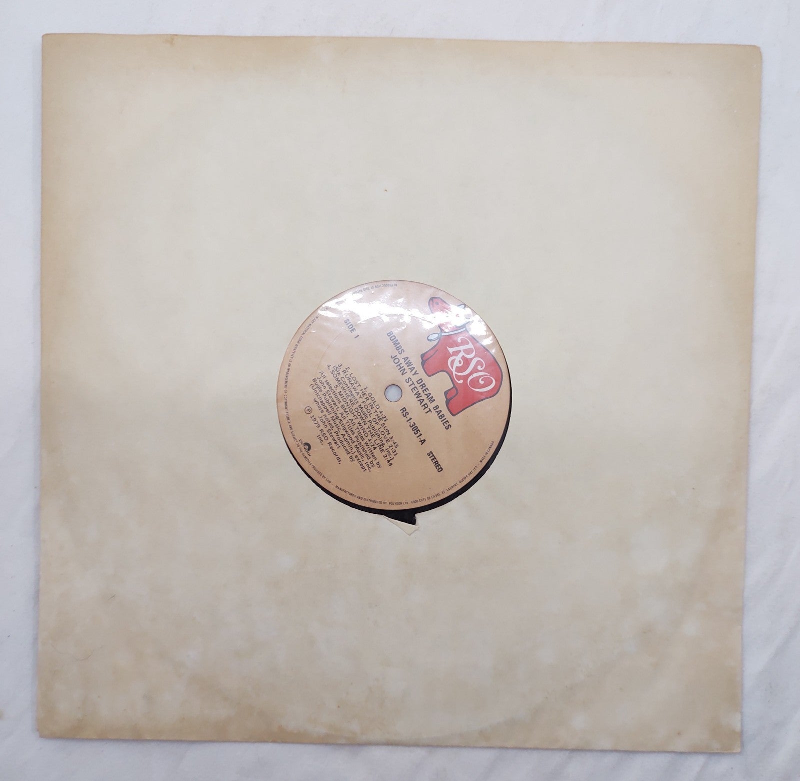 John Stewart – Bombs Away Dream Babies LP RSO RS-1-3051 1979 Folk Rock