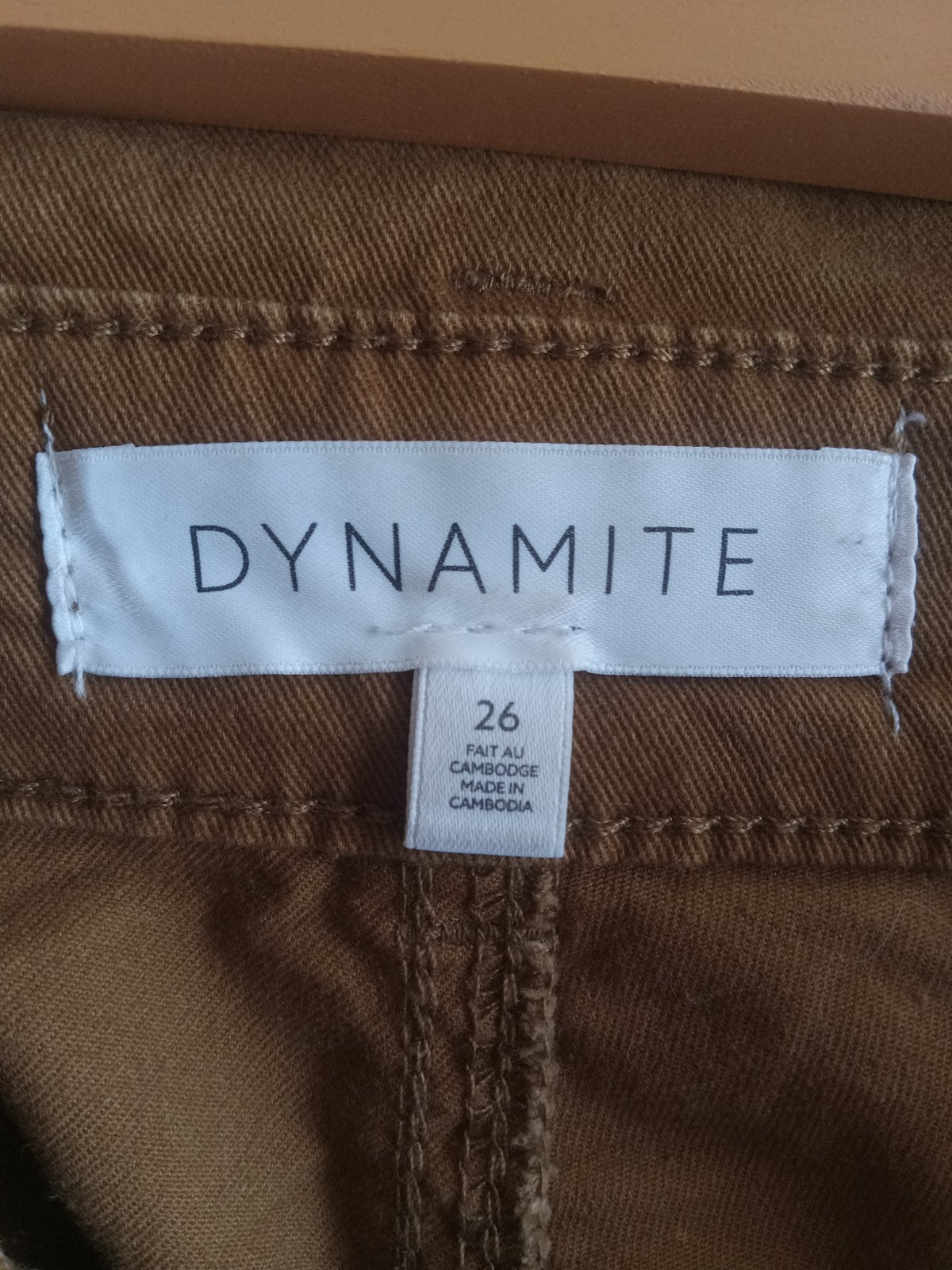 Dynamite Brown Pants Women’s Size 26 Slim Fit Casual Work Trouser Style Jeans