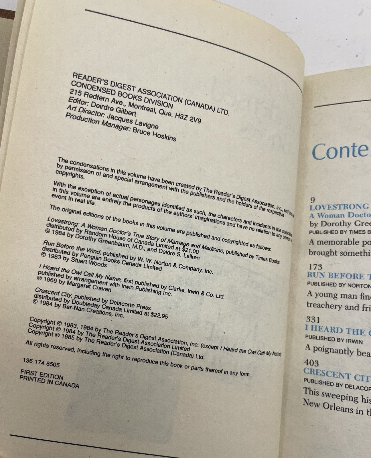 1985 Reader's Digest Condensed 1st Ed HC Leather Gilt Vtg NM Anthology