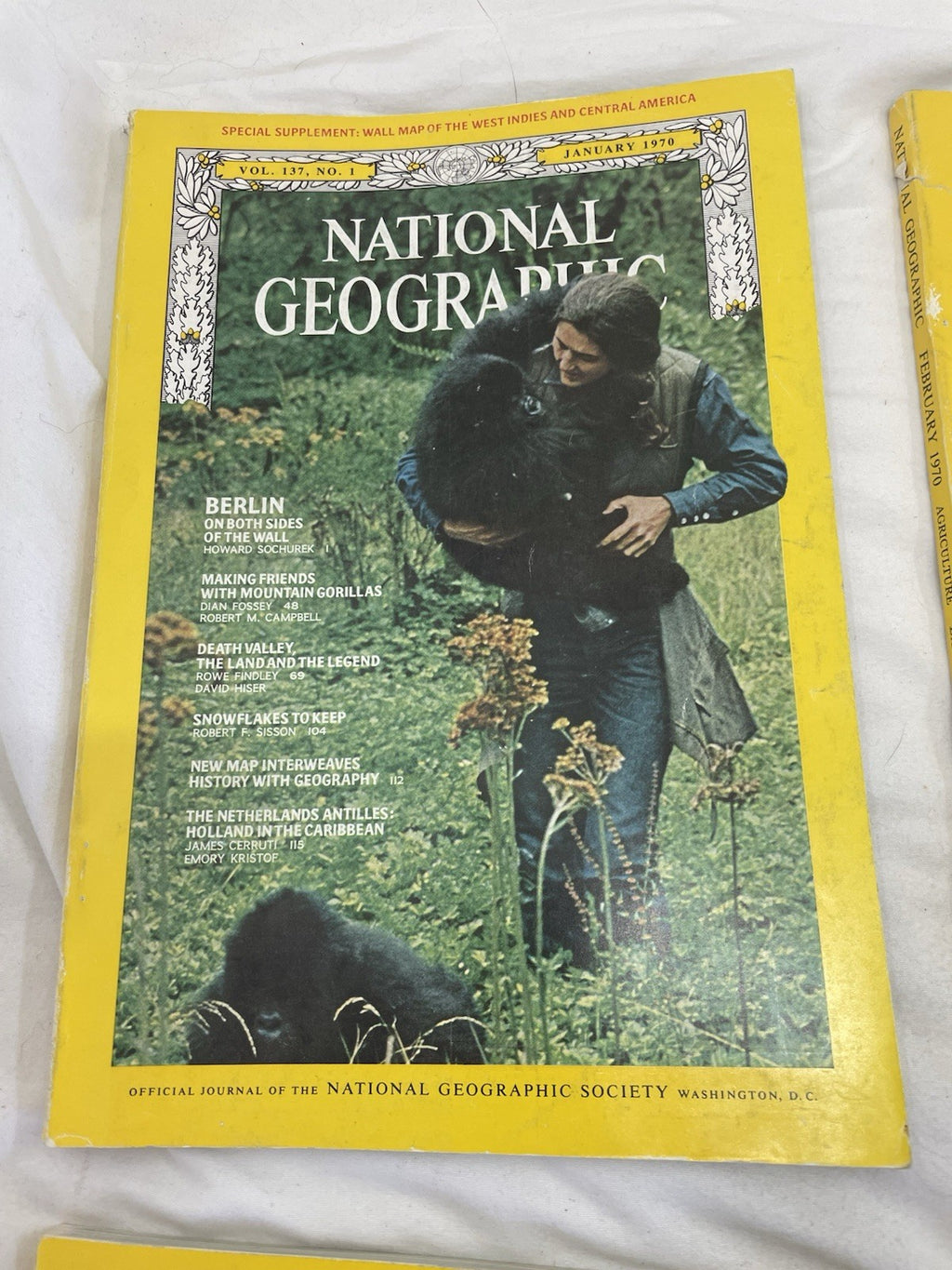 Nat Geo Mags Jan–Jun 1970 + Slipcvr Vtg Decor Lot History Nature RARE