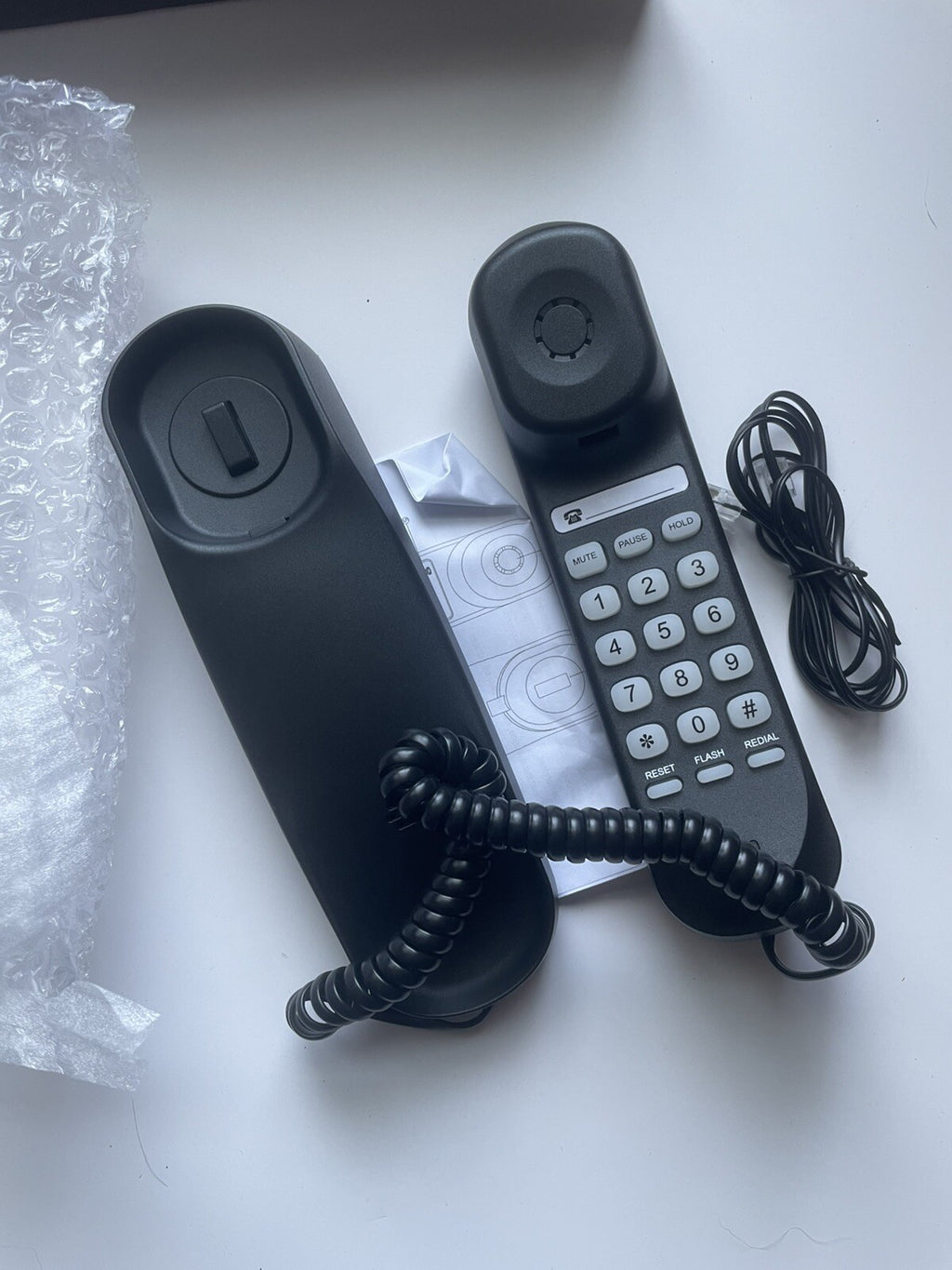 TC-990 Black Desk Phone – Corded Office Telephone with Multi Functions