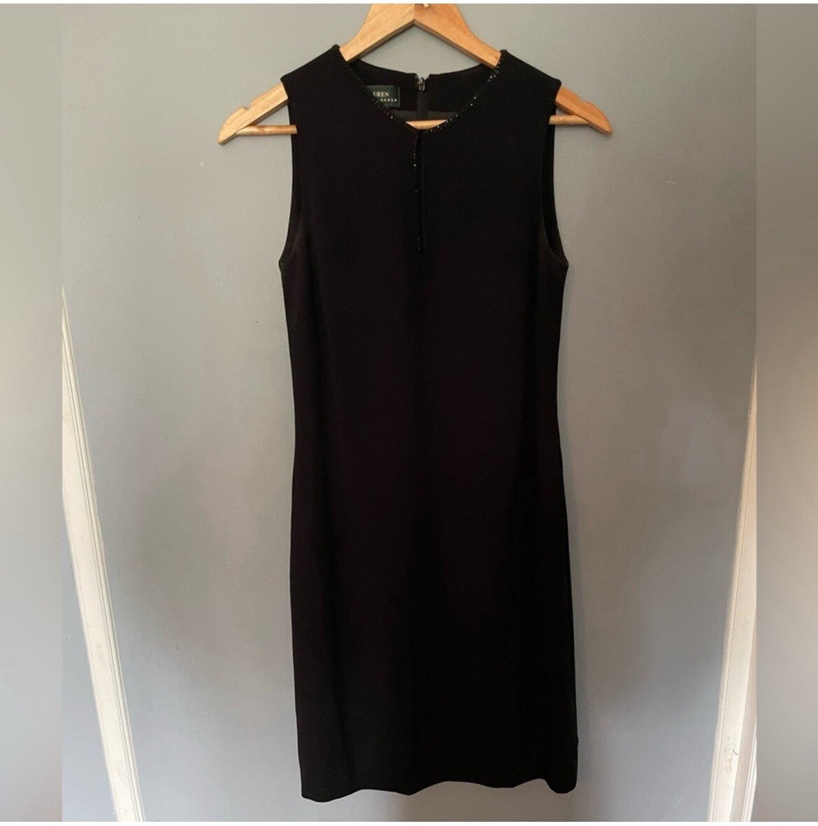 Vintage Y2K Black Lauren By Ralph Lauren Sheath Dress Size 6 – VG
