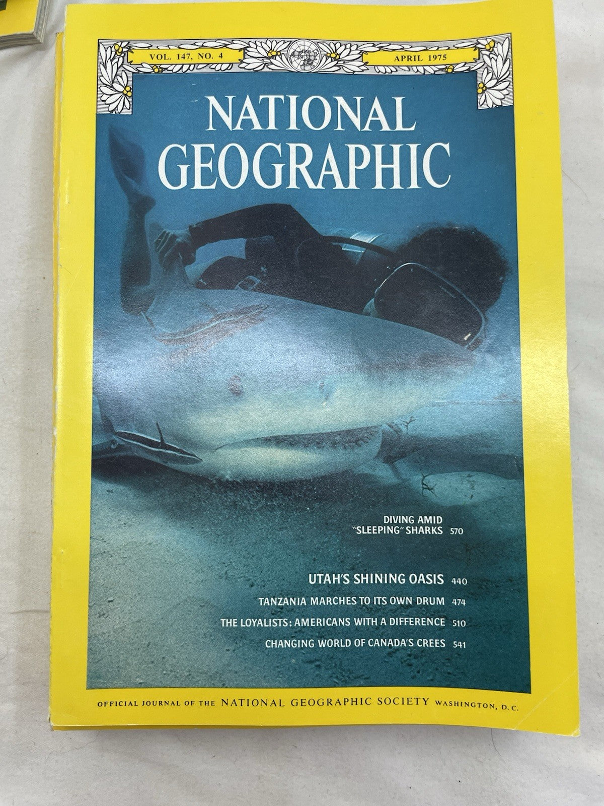 Nat Geo Mag Lot Jan–Jun 1975 Vtg Issues Set Slipcvr Earth Travel Geo