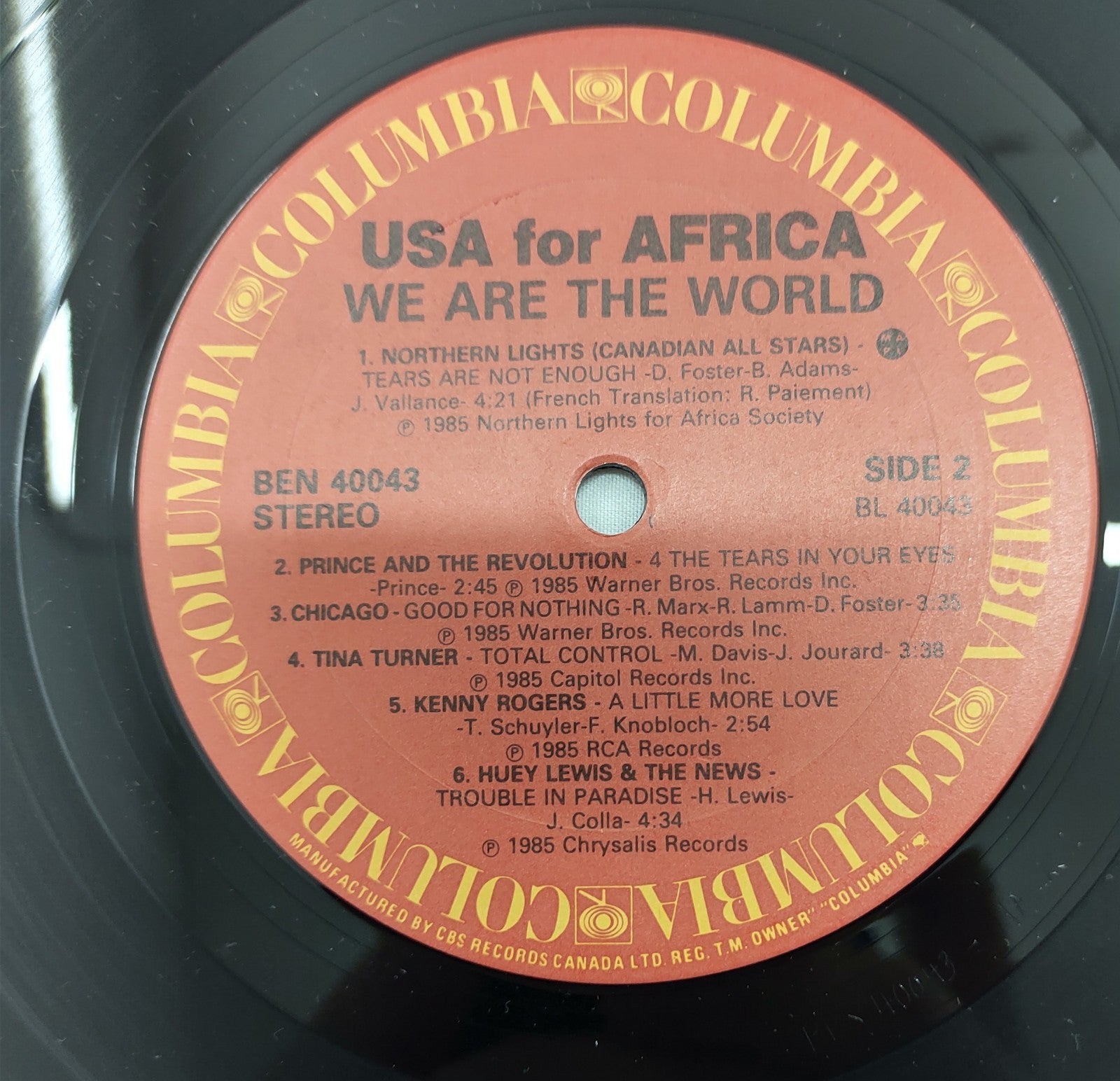 USA for Africa – We Are The World LP 1985 Michael Jackson Lionel Richie VG