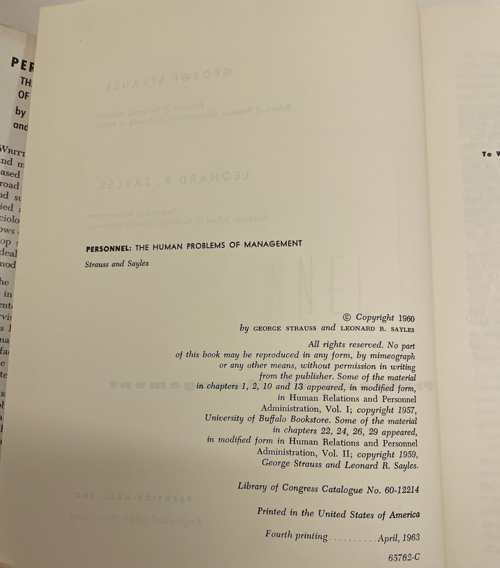 The Human Problems of Management – G+ 1960s Business Textbook Book