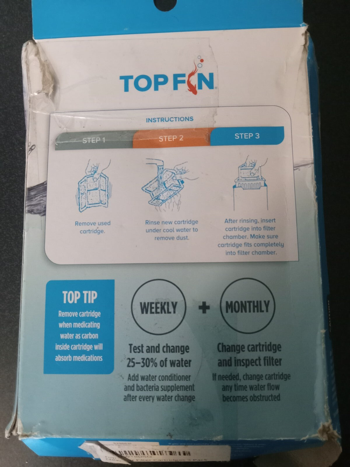 Top Fin CN-L Corner Filter Cartridges – 3-Pack – Activated Carbon Media