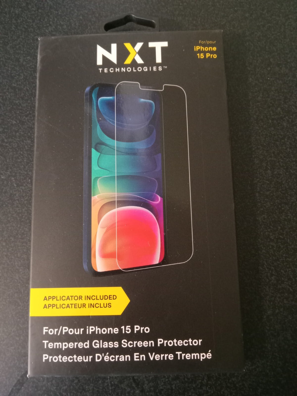 Tempered Glass Screen Protector for iPhone 15 Pro – Anti-Scratch – New