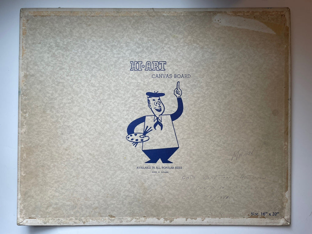 Vintage 1961 Oil Painting – Cape Breton Autumn Scene – Nova Scotia Art