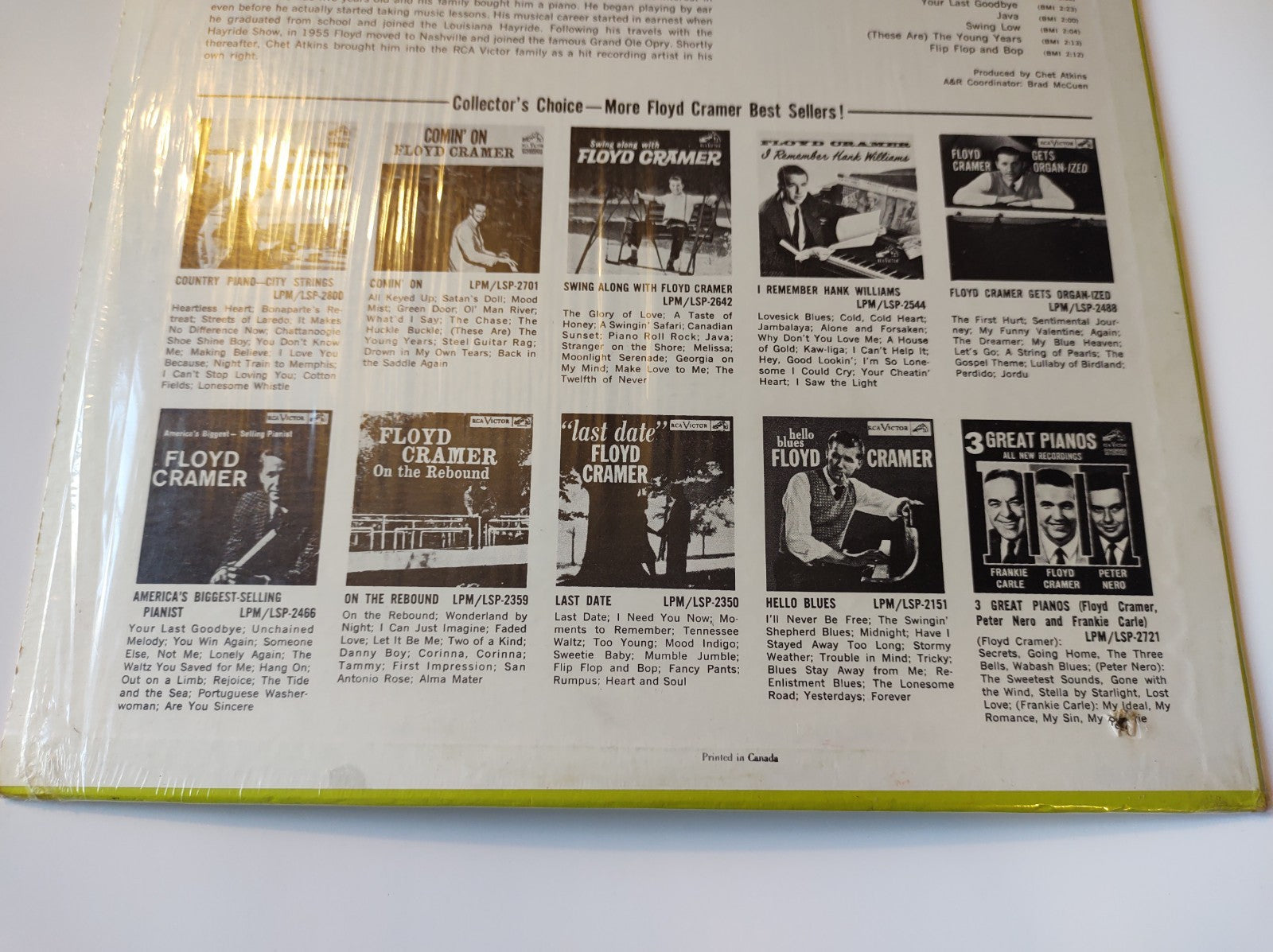 Floyd Cramer The Best Of LSP-2888 Stereo Mono Piano Hits Java LP 1964