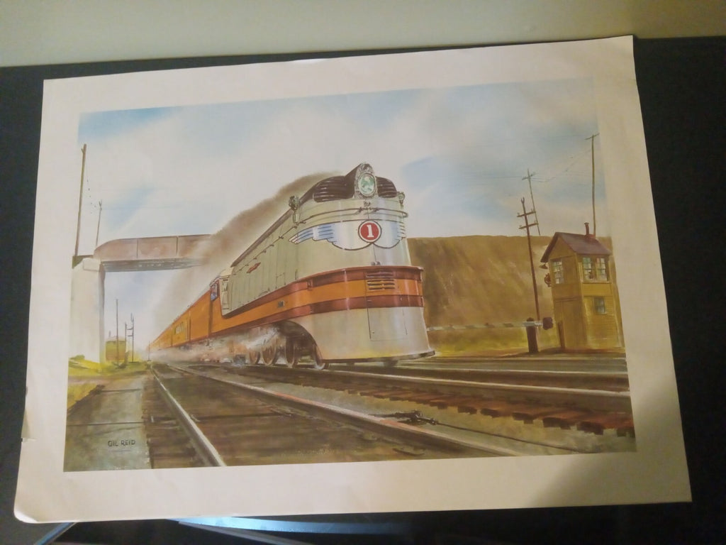 Unframed Watercolor Steam Train Art Print – Signed by Gil Reid