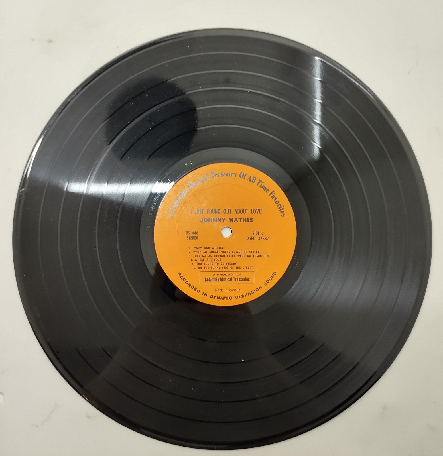 Johnny Mathis - I Just Found Out About Love LP Vinyl 1969 Columbia D 446