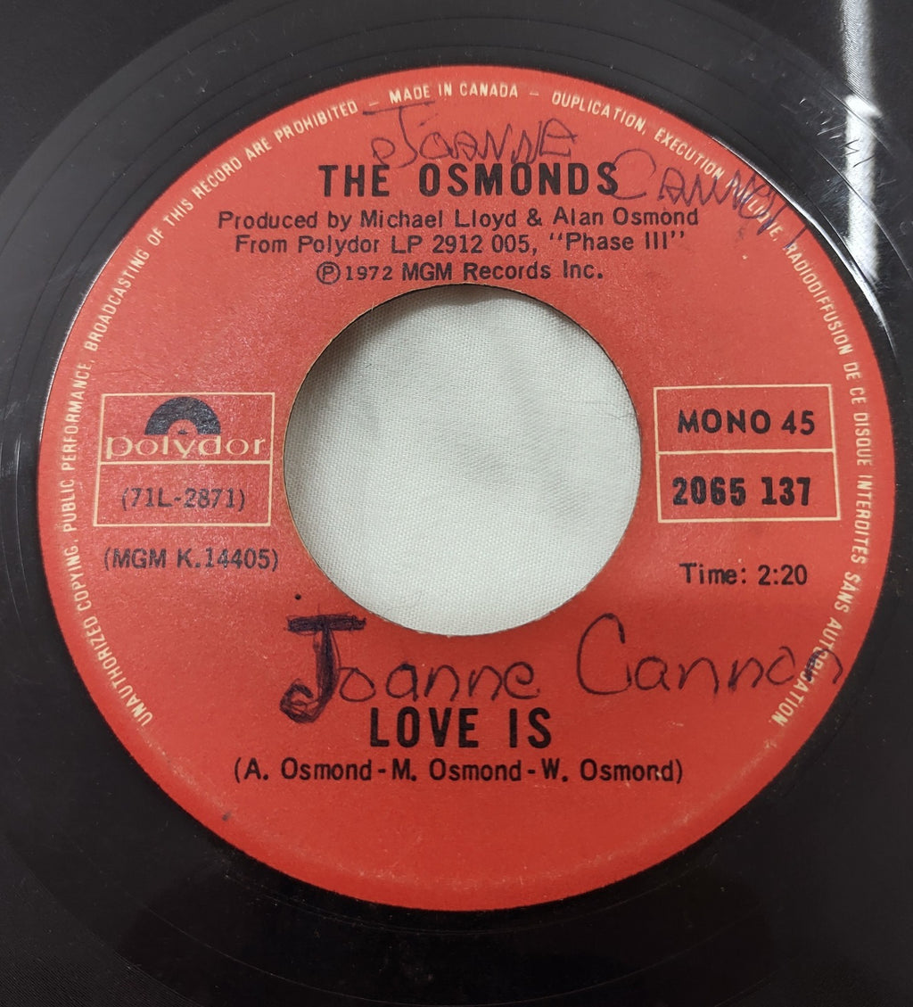 The Osmonds – Hold Her Tight 7" Vinyl Single Polydor K14405 1972