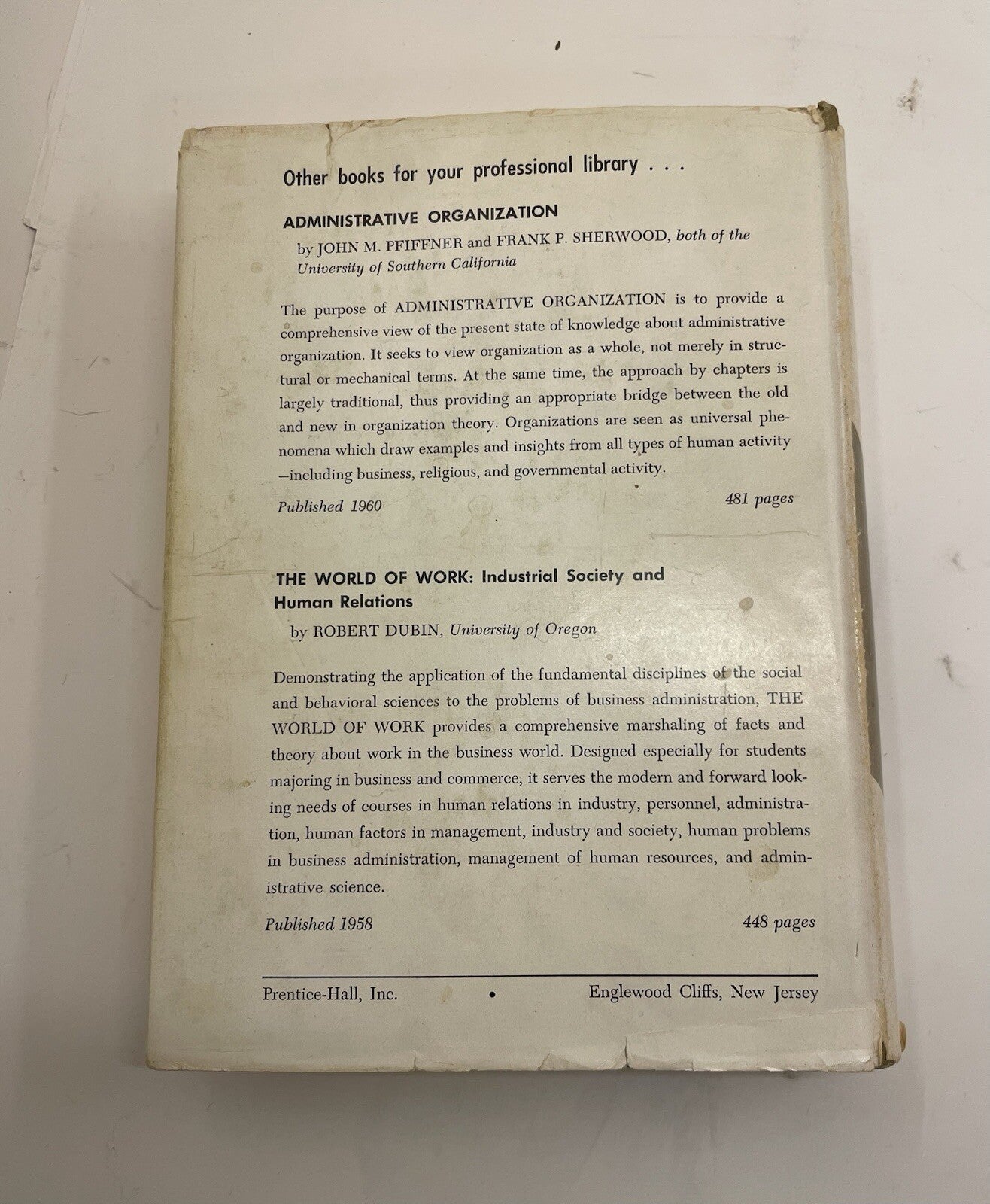 The Human Problems of Management – G+ 1960s Business Textbook Book