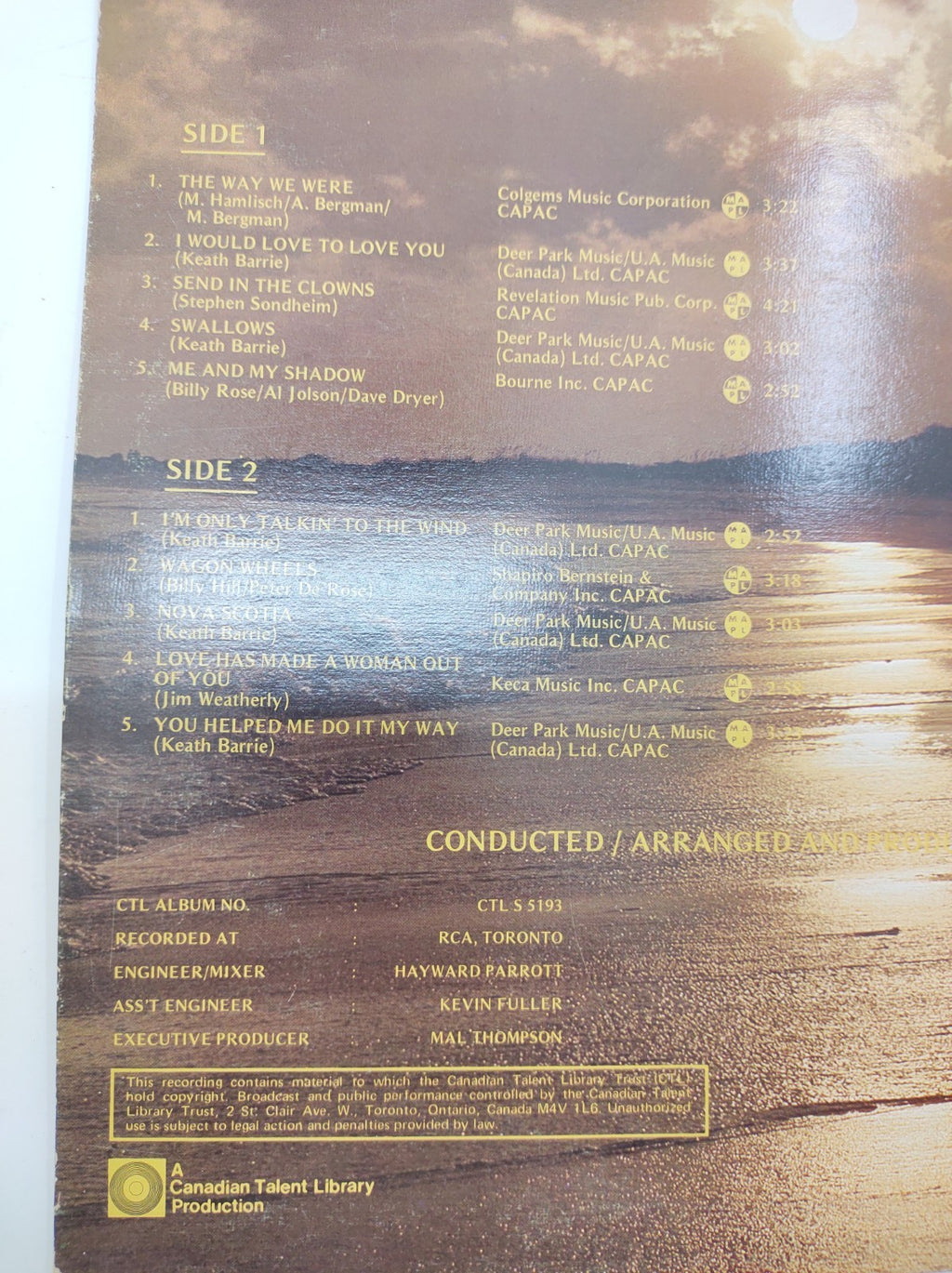 Keath Barrie – Only Talkin’ to the Wind (1975) Vinyl LP United Artists Folk