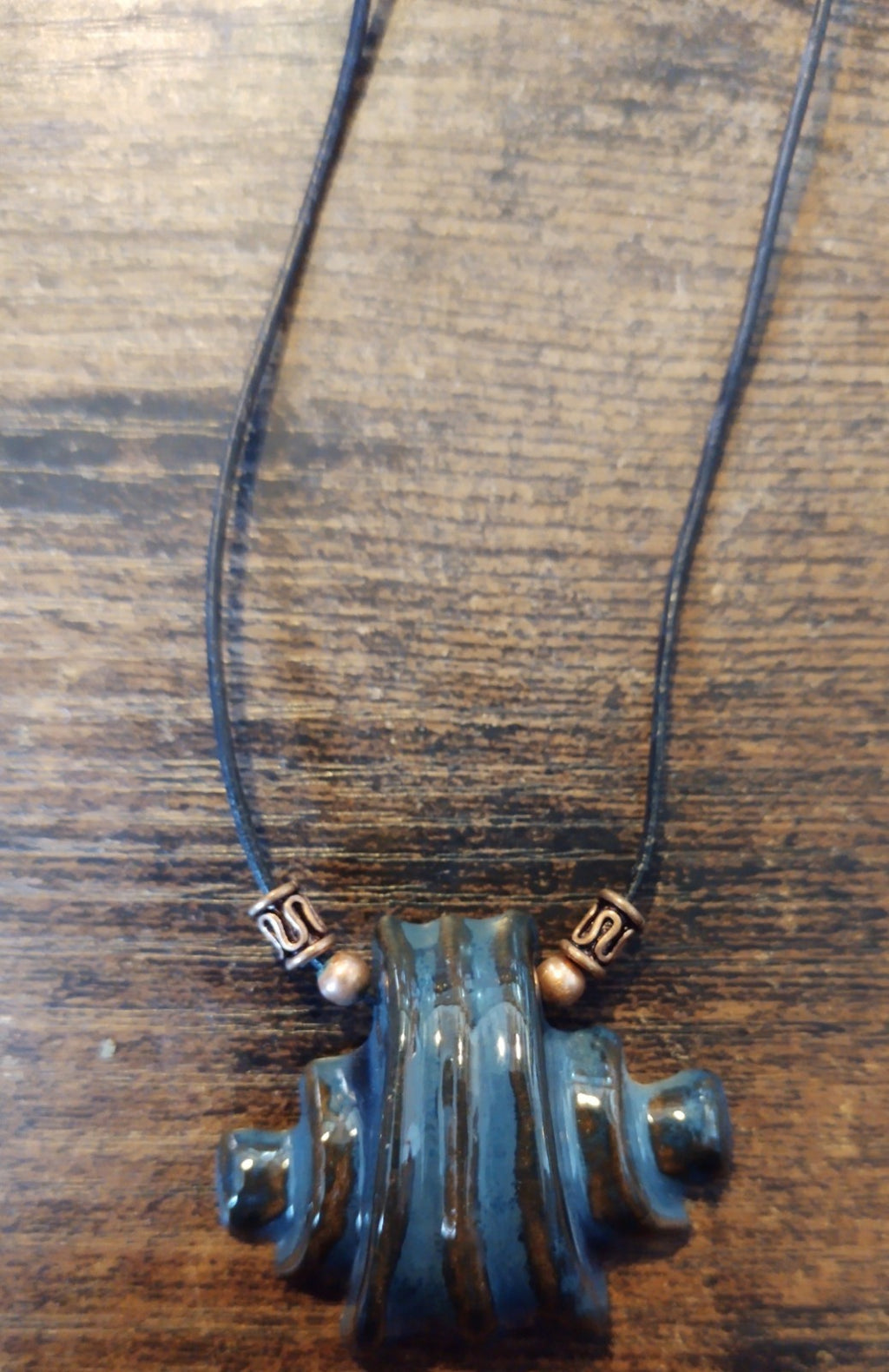 Artisan Necklace POTTERY NECKLACE MEASURES 17.5"