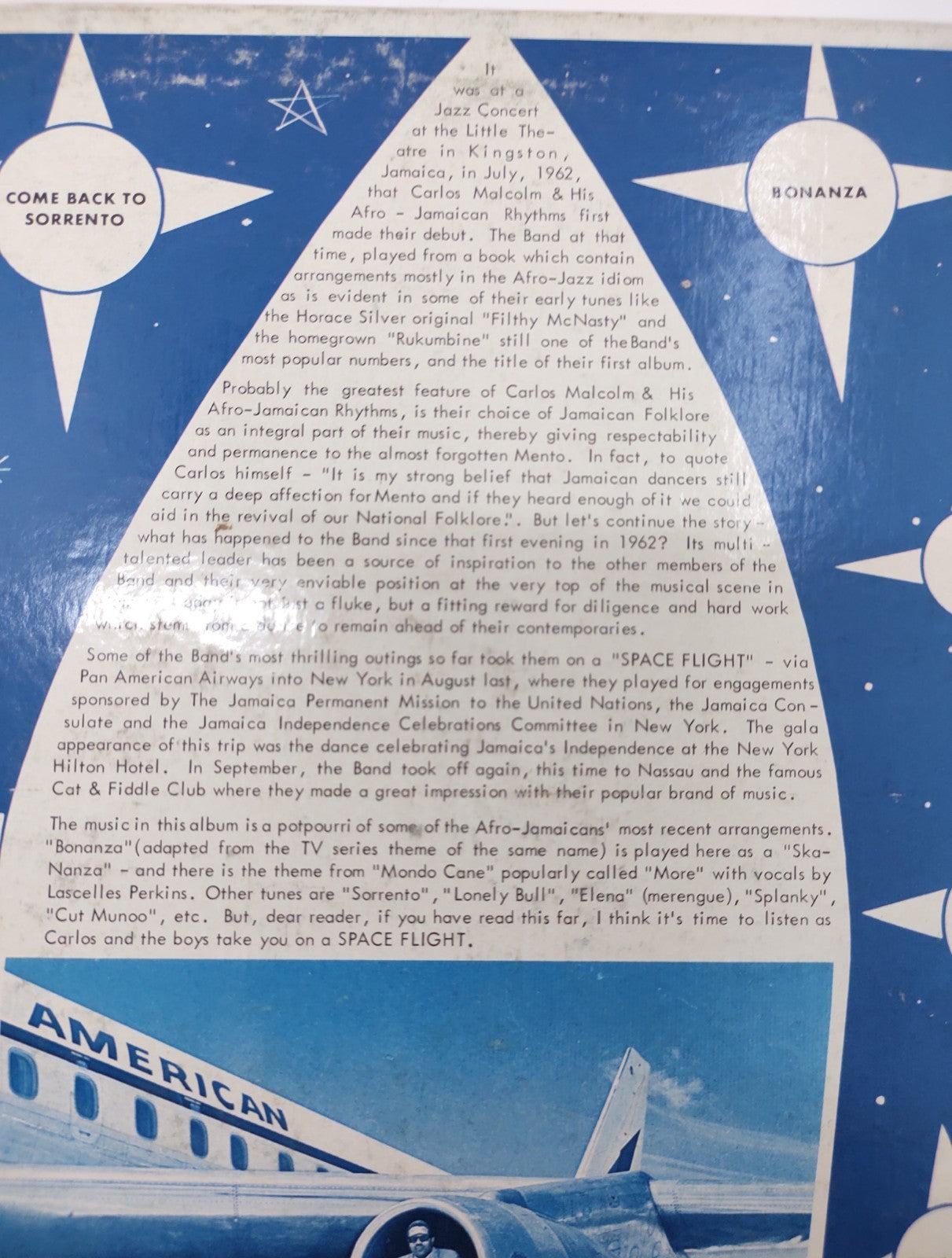 Carlos Malcolm – Space Flight UpBeat-102 Ska Jazz Vinyl LP Rare