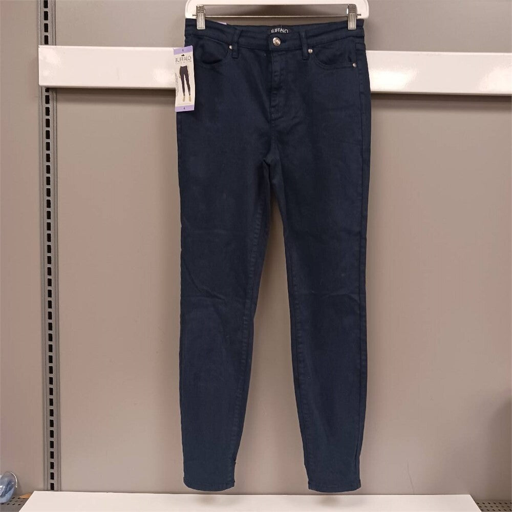 Buffalo David Bitton Navy Skinny Pant Size 4 NWT High Rise Stretch Casual