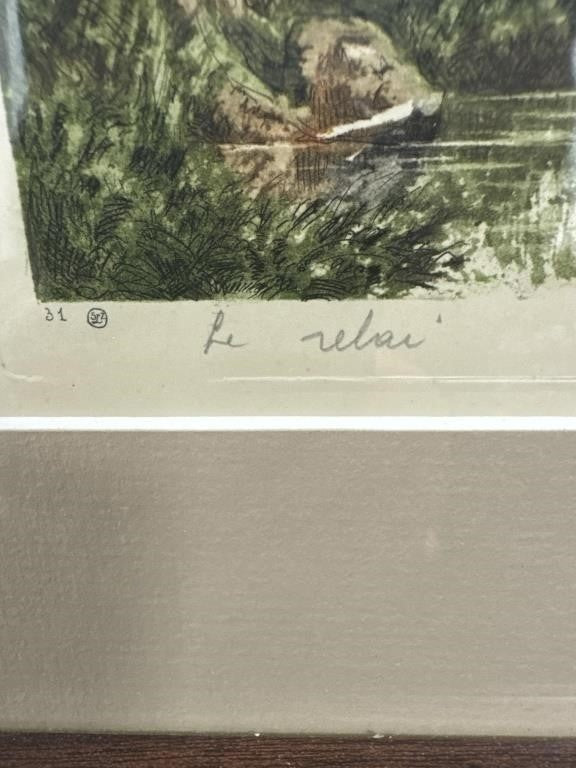 Cottage in the Woods Signed Etching Paris Etching Society “Le Relai”