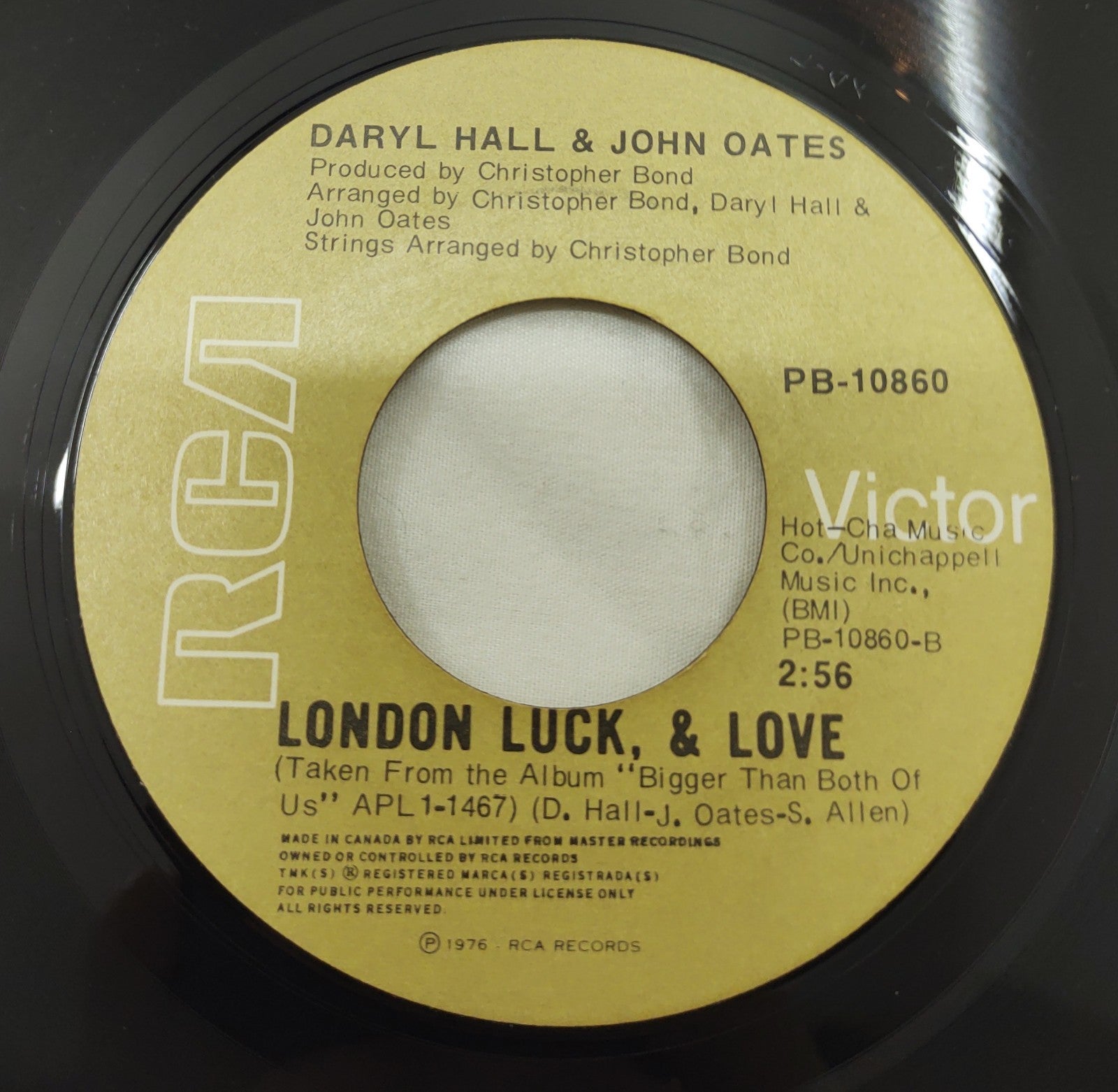 DARYL HALL & JOHN OATES PB-10860 LONDON LUCK, & LOVE 2:56 1976
