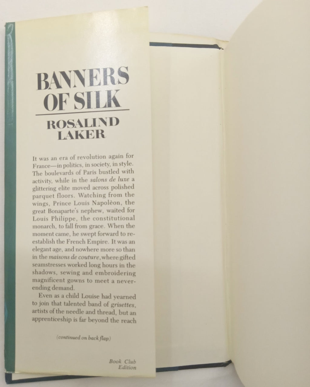 Banners of Silk by Rosalind Laker – VG+ Historical Romance Hardcover