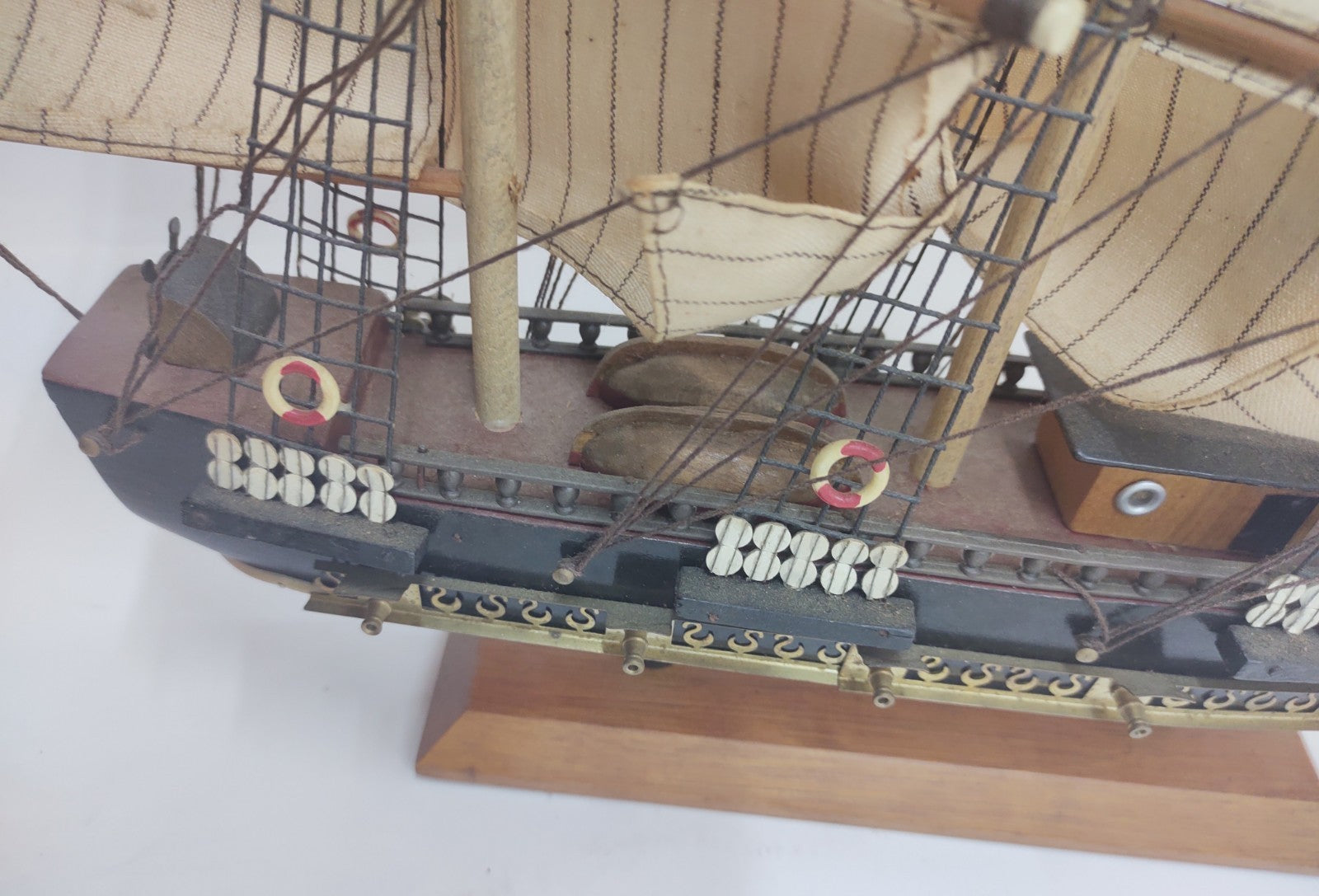 Bergantin Siglo XVIII Wooden Model Ship 18th Century Brigantine Nautical Decor