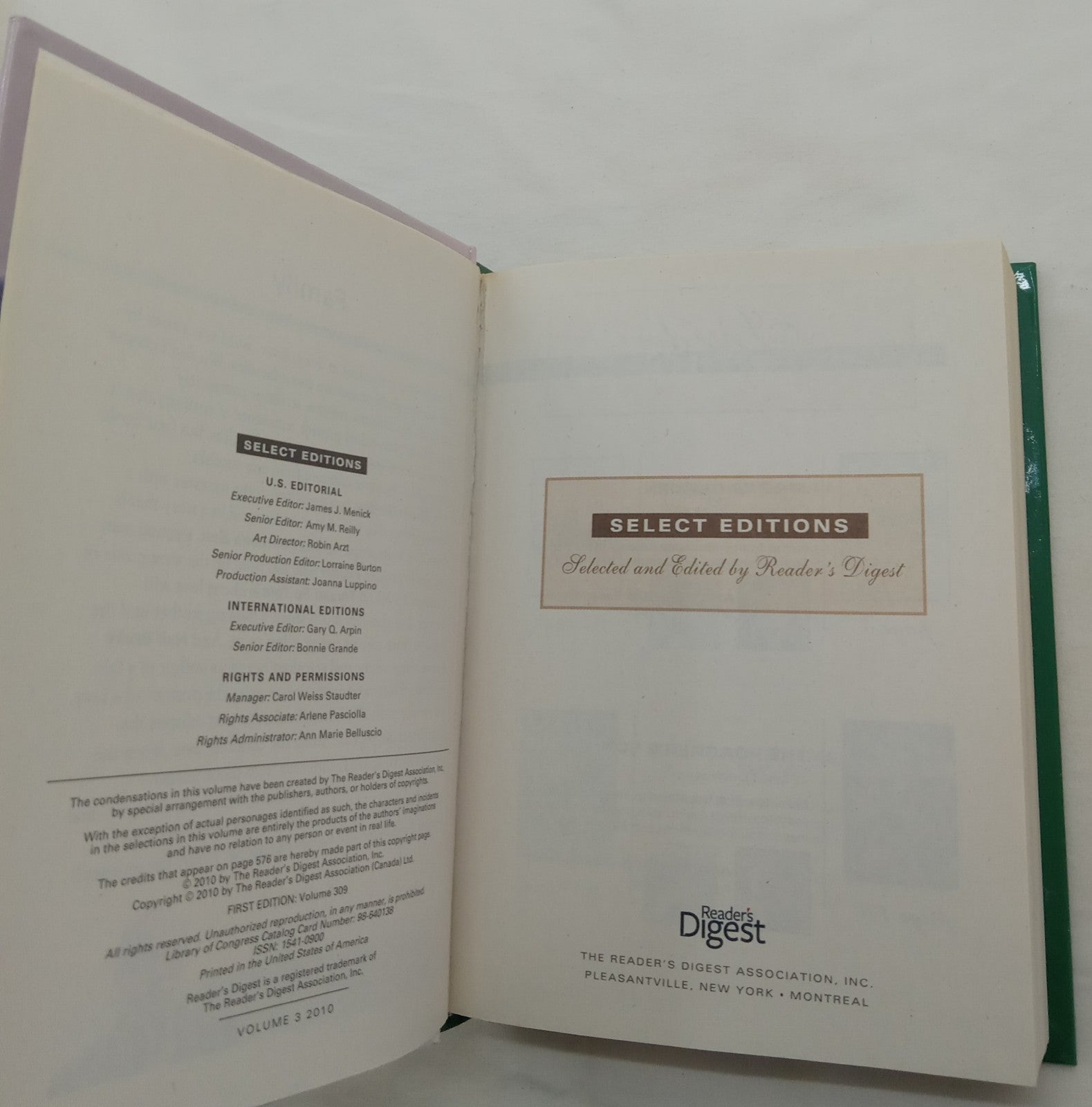 RD Sel Ed HC w/DJ Vol 3 2010| Vtg NM 1st Ed. Condensed Anthology Bestseller