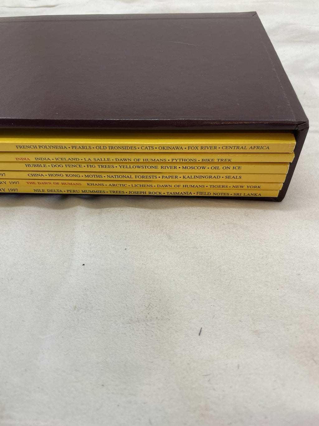 Nat Geo Mag Lot Jan–Jun 1997 Vtg Slipcvr Wildlife Travel Retro School