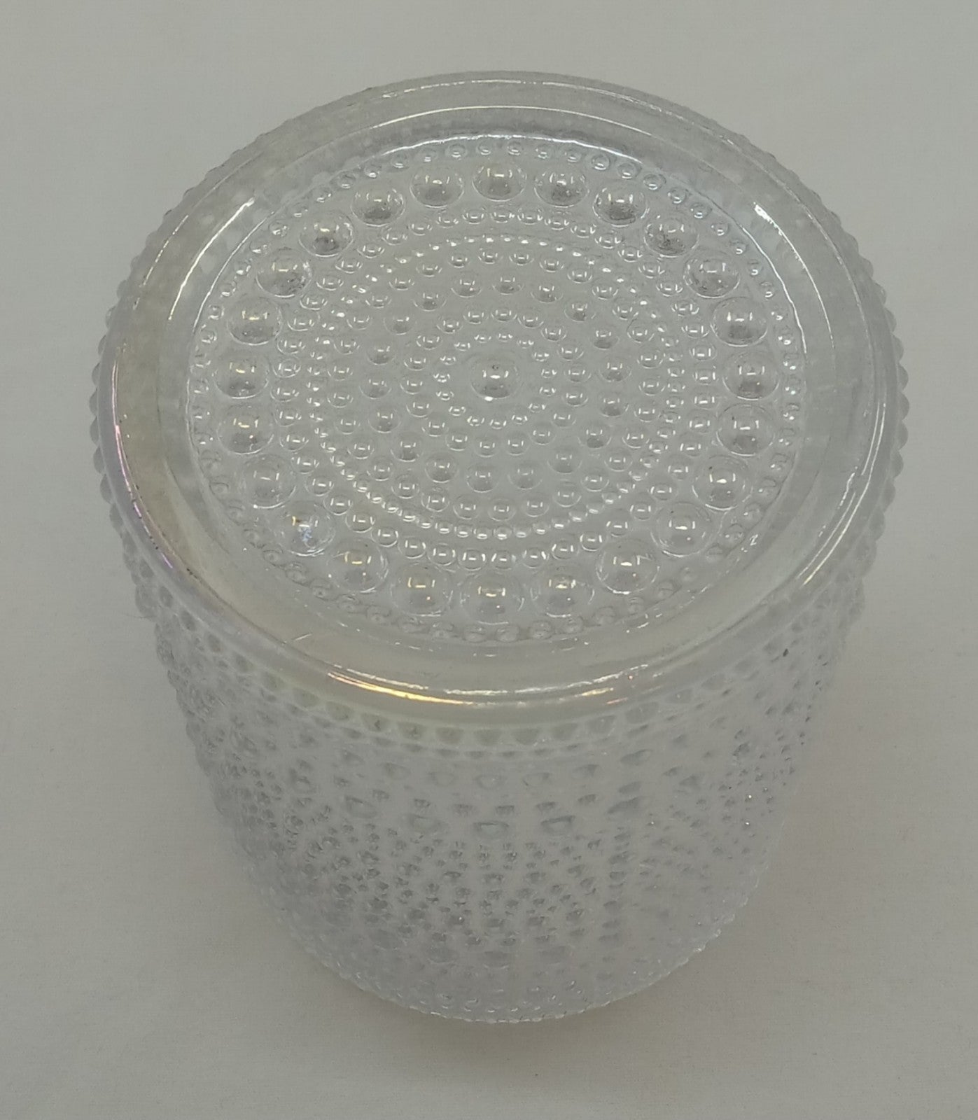 Iridescent Hobnail Glass Votive Candle Holder – Boho Rainbow Accent Decor