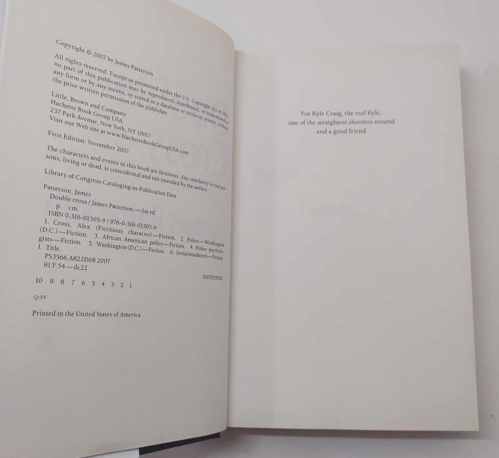 James Patterson Double Cross (Alex Cross Book 13) 2007 Hardcover Thriller