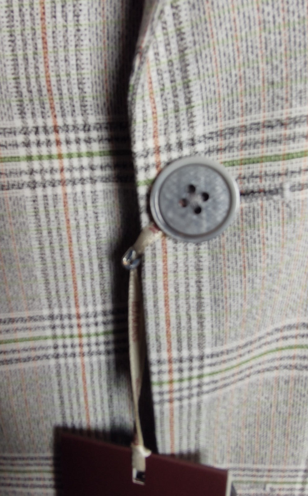 Snover Light Grey Check Blazer Men's Size 40 Modern Tailored Jacket