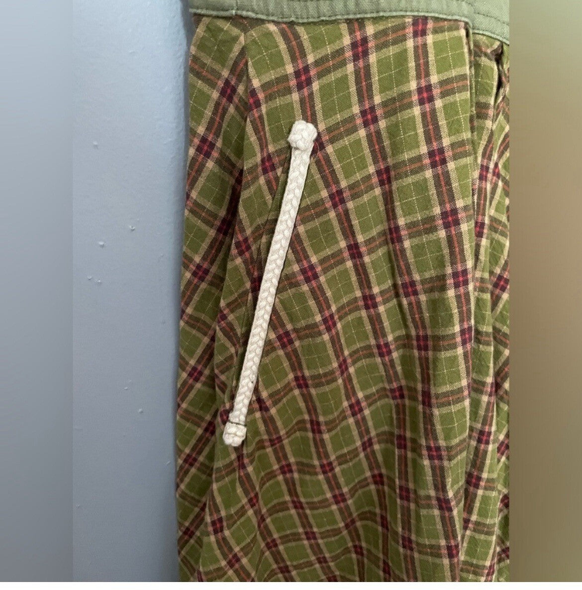 Women’s Green Plaid Vintage Swing Dress – Retro Style – Size X-Large