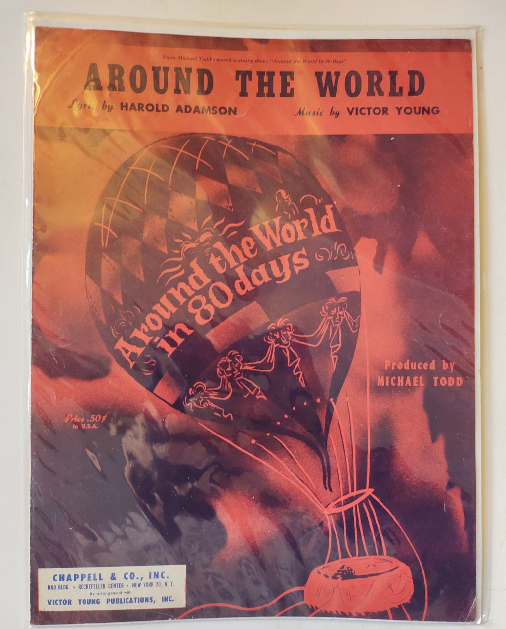 Around the World Victor Young Harold Adamson 1956 Film Music Sheet