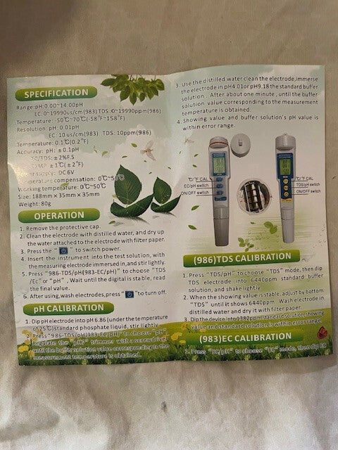 Digital pH Meter Tester – Waterproof & Accurate for Water & Liquid Testing