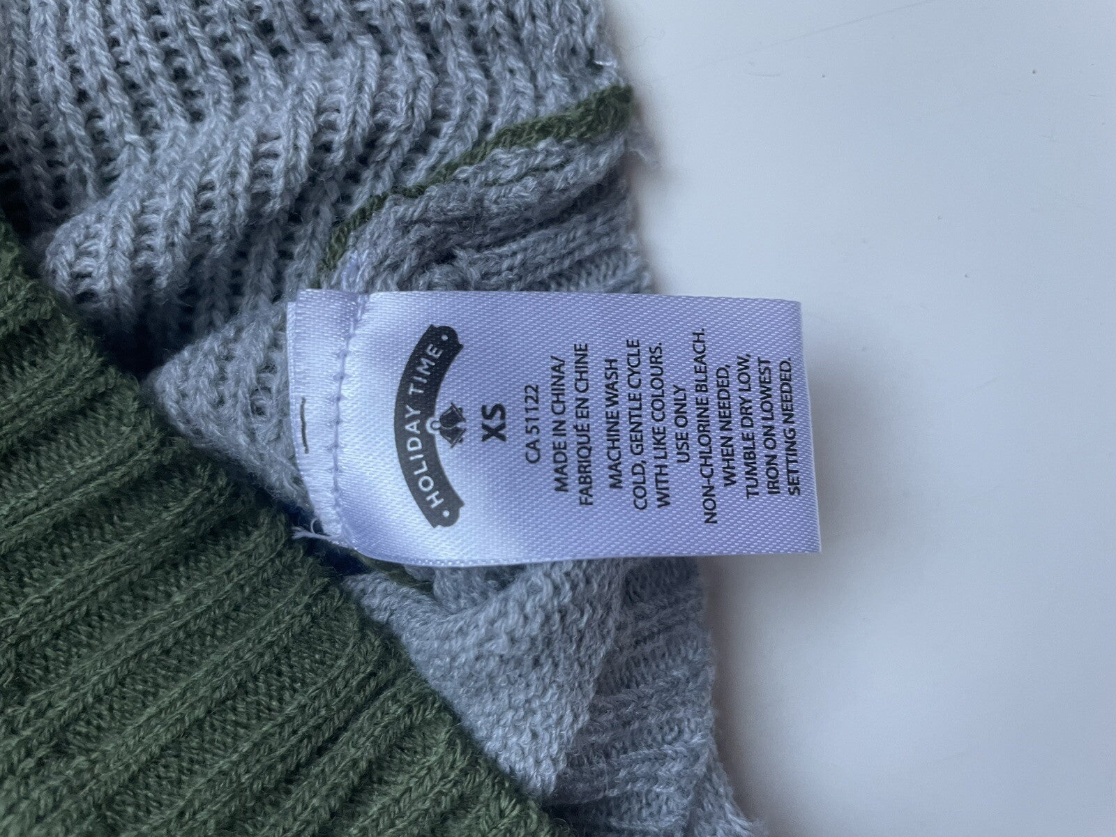 Fair Isle Knit Dog Sweater – Gray & Green XS Grandpa Style Pet Clothing