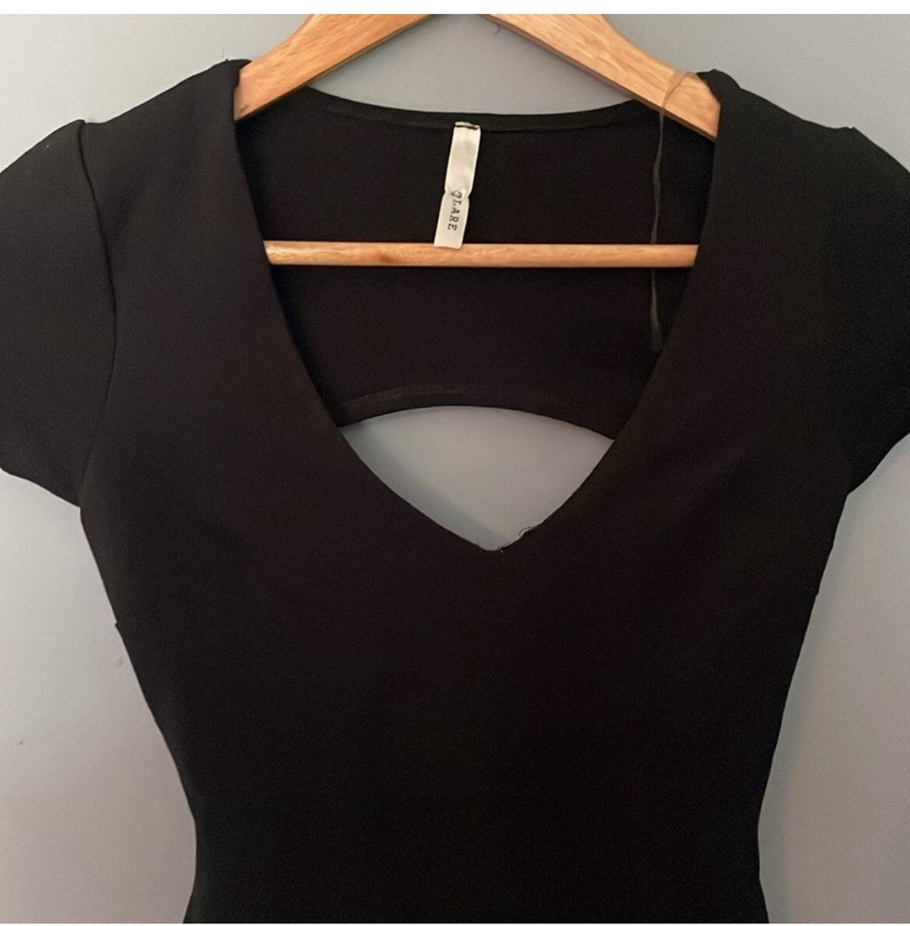 Women's Black Mini Lace-Up Bodycon Dress Size XS – Clubwear VG