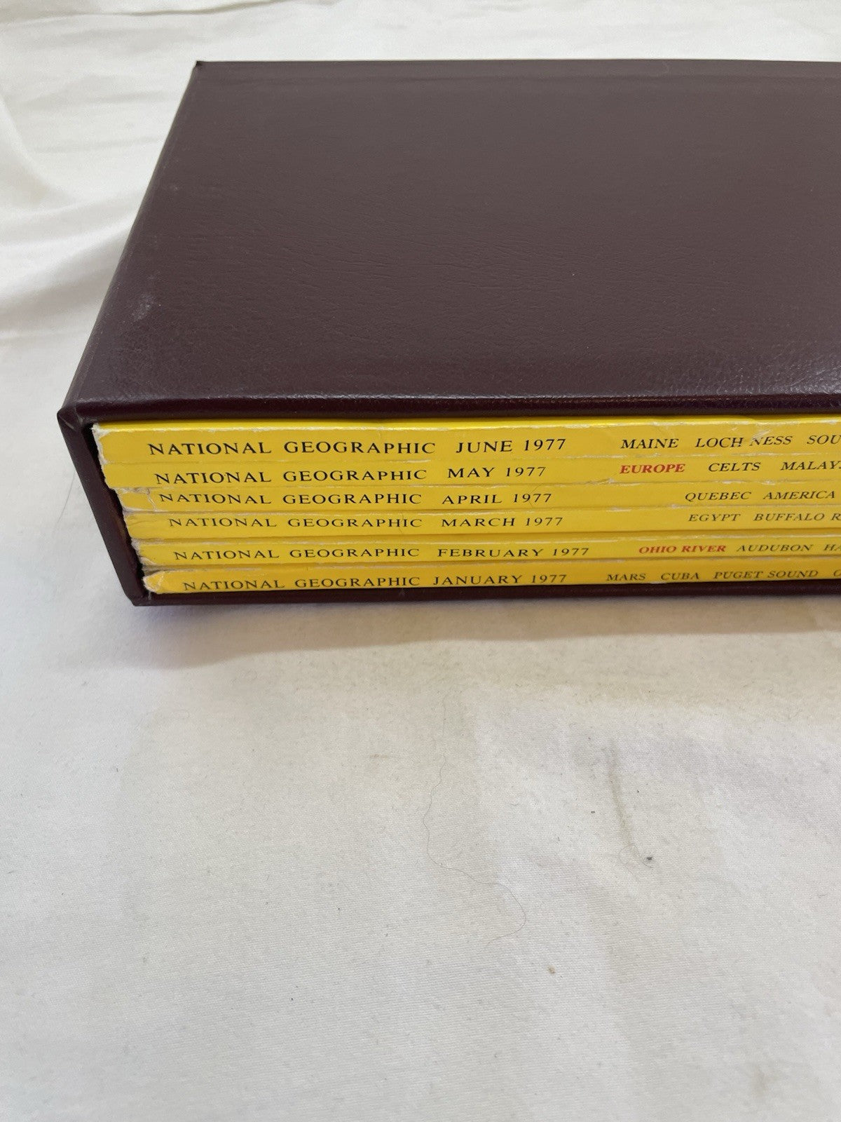Nat Geo Jan–Jun 1977 Slipcover Lot | Earth, Culture, Illustrated Guide
